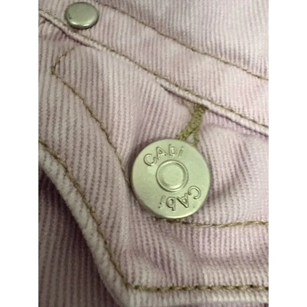 VTG Cabi Pink Denim Trucker Jacket Type III Utility Jean Coat Women’s Size Small